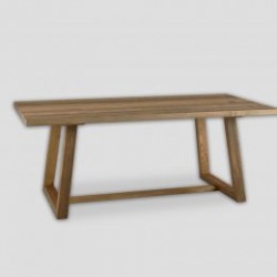 table de repas bois naturel 200x100x78