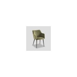 fauteuil de table velours amande