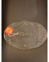 dessous plat ovale en verre