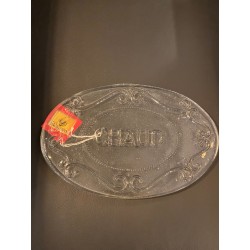 dessous plat ovale en verre