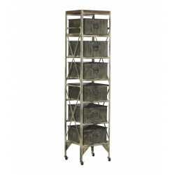 meuble palerme 6 tiroirs zinc 40x35xH175