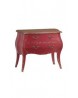 commode 2 tiroirs azzuro rouge 90x41x75 cm