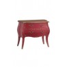 commode 2 tiroirs azzuro rouge 90x41x75 cm