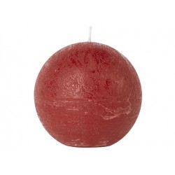 bougie boule rouge D8 cm