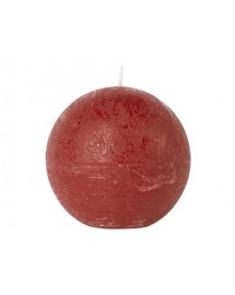 bougie boule rouge D8 cm