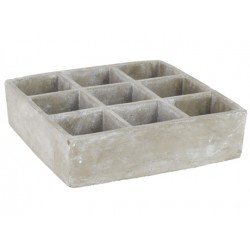 pot ciment 9 cubes 26x7.5cm 