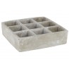 pot ciment 9 cubes 26x7.5cm 