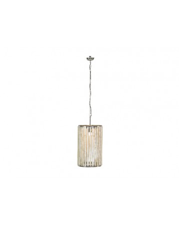 suspension cyl haut bois blanchiD31 H53cm