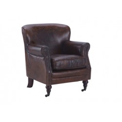 fauteuil tucson cuir brun